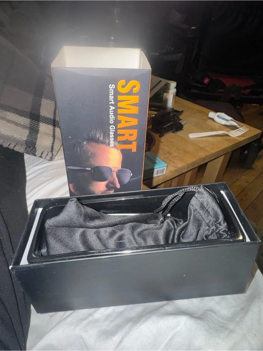 NIB Smart Wireless Audio Glasses - Black & Gold